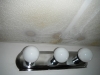 Melted ceiling from too large wattage bulbs