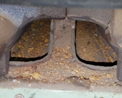 Debris-from-the-inside-of-the-heat-exchanger