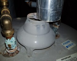 Disconnected-combustion-exhaust-at-water-heater