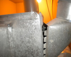 Heat duct is separated from the plenum
